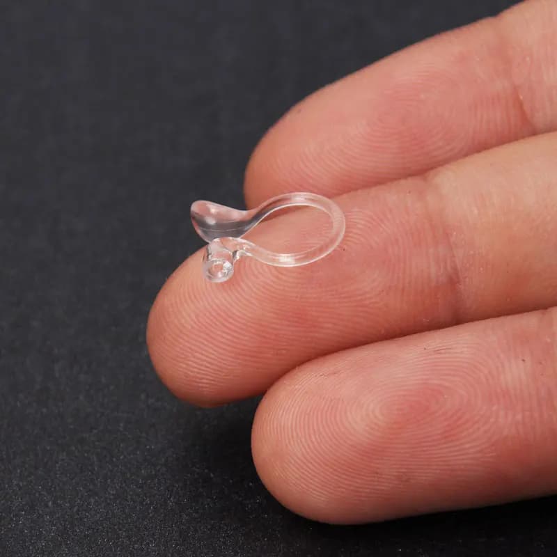 Convertitori per orecchini in resina, clip per orecchie invisibili in plastica fai-da-te, accessori leggeri per la modifica di gioielli per orecchie non forate