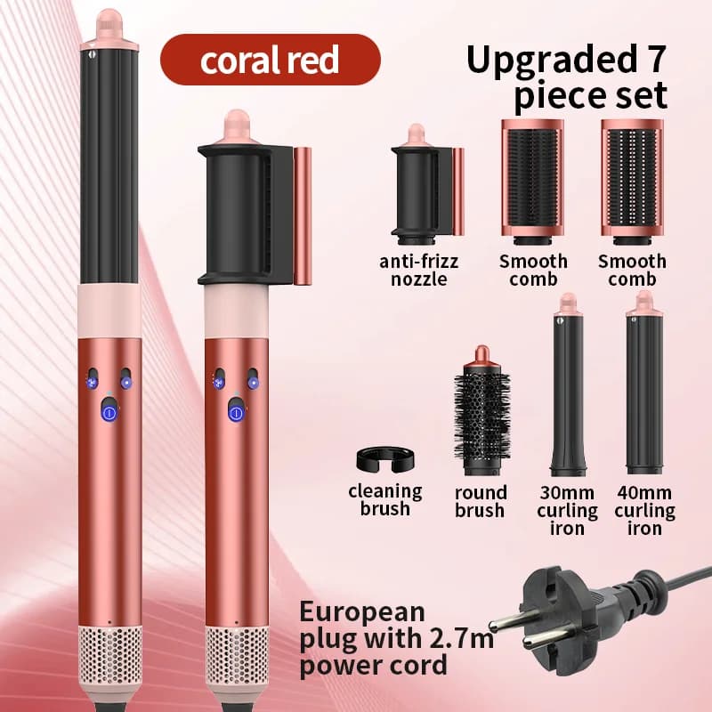 Hs05 Bacchetta Multifunzionale per Styling Capelli con Ioni Negativi, Asciugacapelli Silenzioso ad Asciugatura Rapida, Doppio Uso per Arricciare e Lisciare