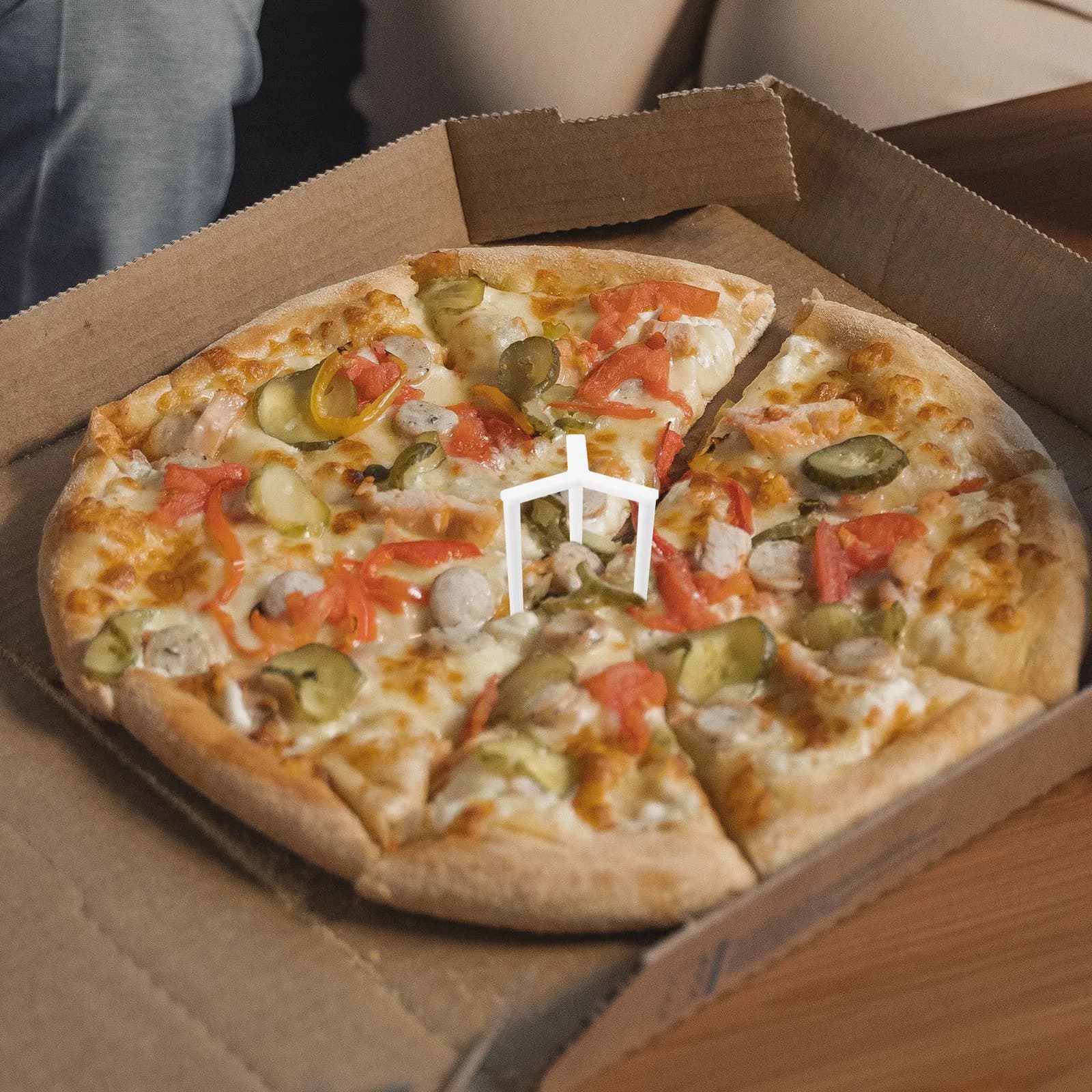 200 Pezzi Supporti Anti-Collapsamento per Pizza, Treppiedi Impilabili per Asporto, Cottura e Servizio, Supporto da Tavolo Riutilizzabile, Accessori da Cucina