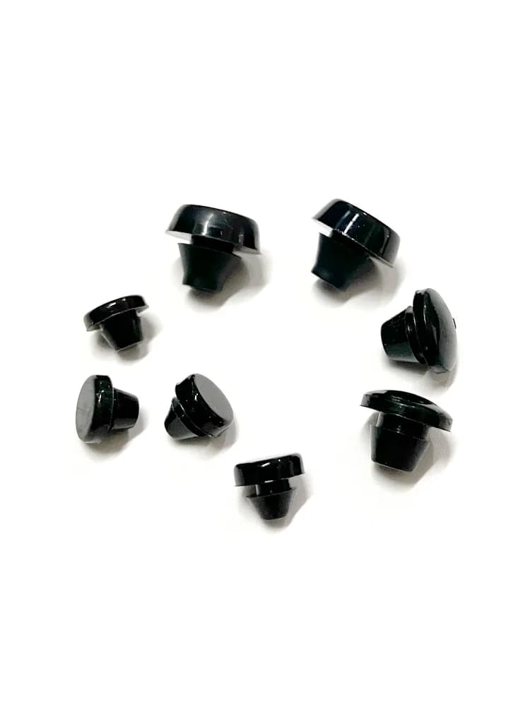 Black Silicone Material Screwless Fixed Computer Case Feet Pads Soft Shock Absorption Anti-collision Plug-in Foot Pads