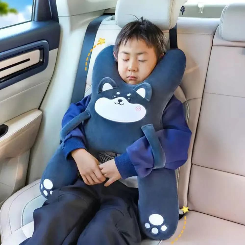 Car safety seat, child neck pillow, rear sleeping device, car lumbar support, anti pinch neck, cute cartoon sleeping pillow