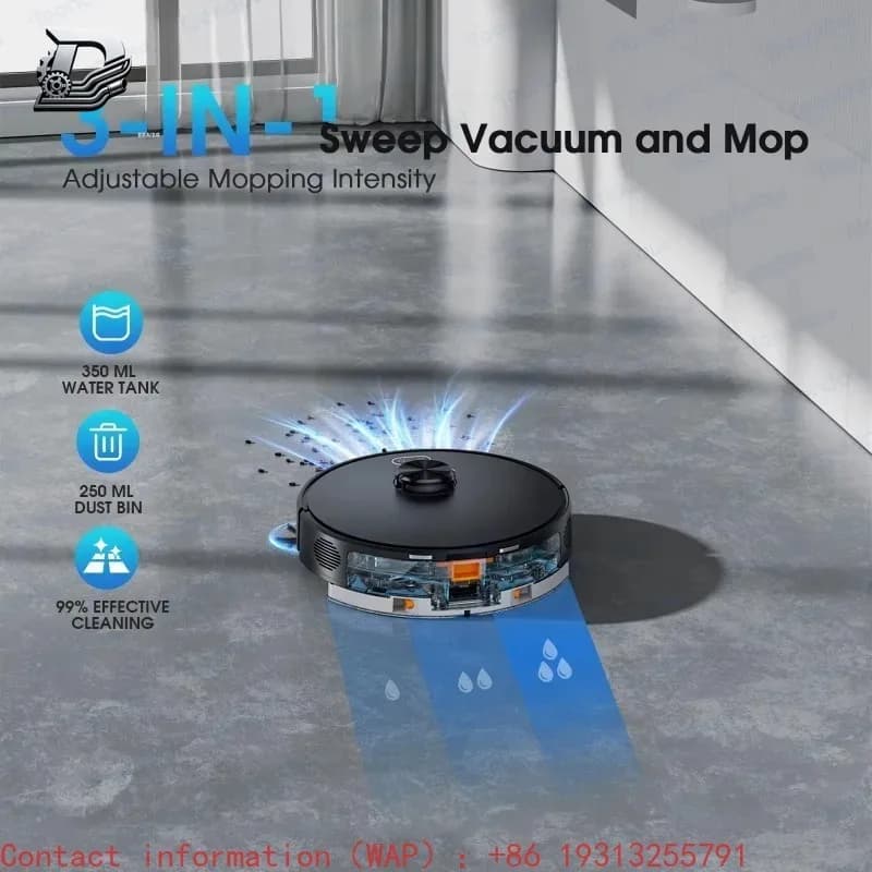 【Best-selling】Teendow 6000Pa 3 In 1 Vacuum Cleaner Self-Emptying Wet Dry Rechargeable Vacuum