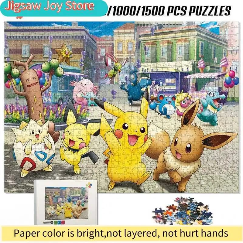 Puzzle per Bambini Pokemon, Gioco Tangram Cartoonesco e Carino per Bambini, Disponibile in Diverse Dimensioni