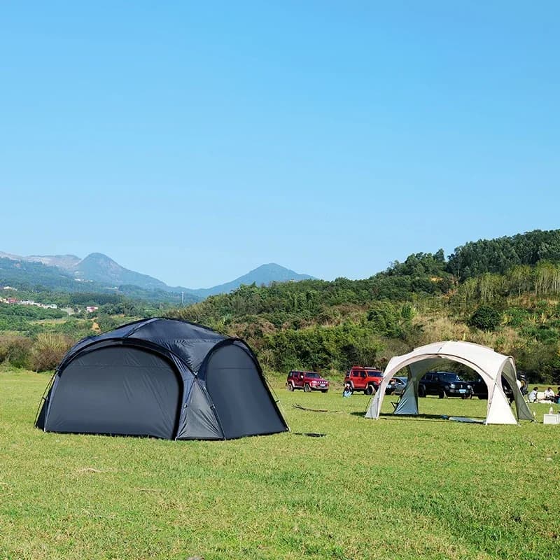 L L # Tenda da campeggio con baldacchino a cupola per famiglie grandi