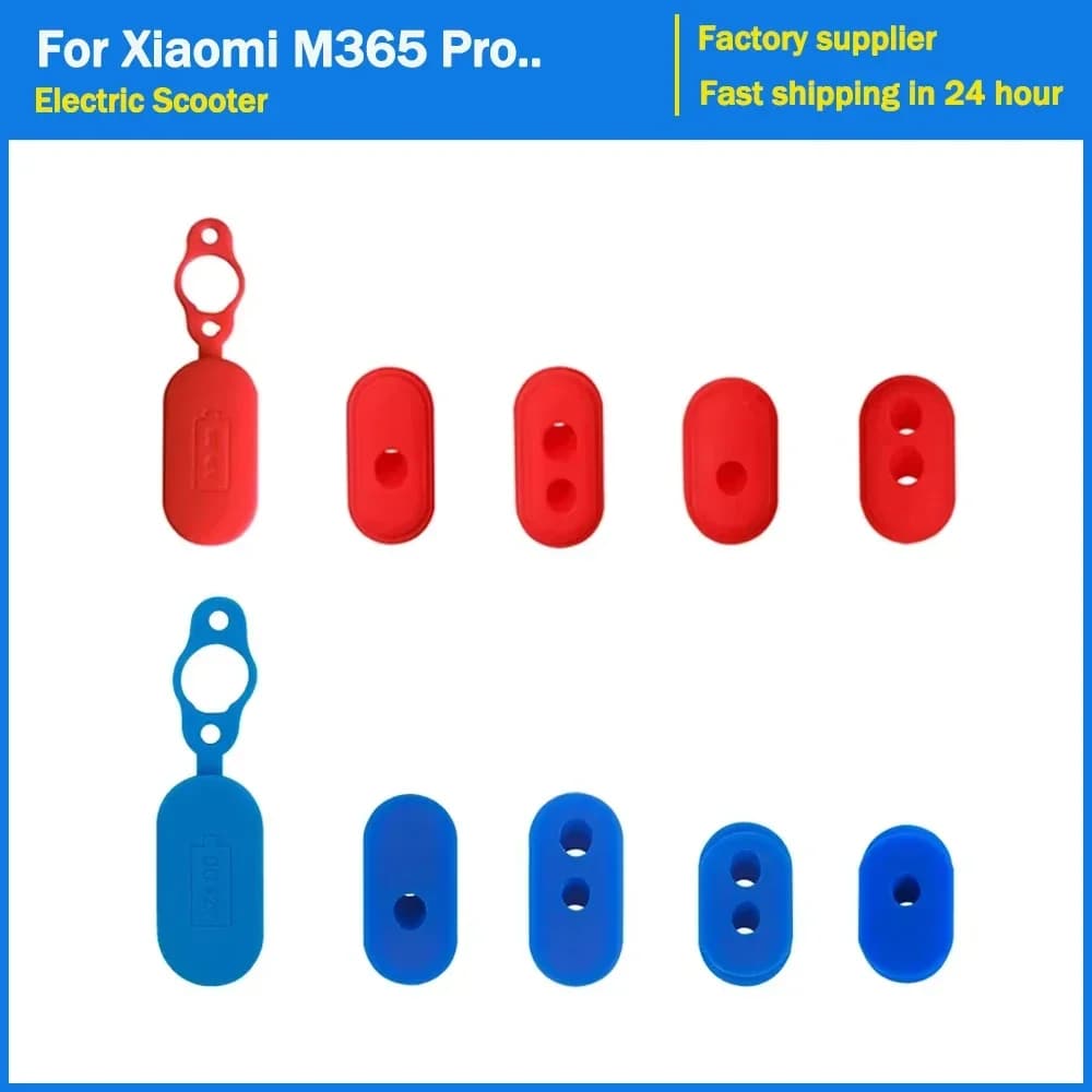 Porta di ricarica della batteria Tappo antipolvere per Xiaomi M365 1S Pro Pro2 Scooter elettrico Linea in gomma Manicotto in silicone Spine di ricarica Coperchio della porta