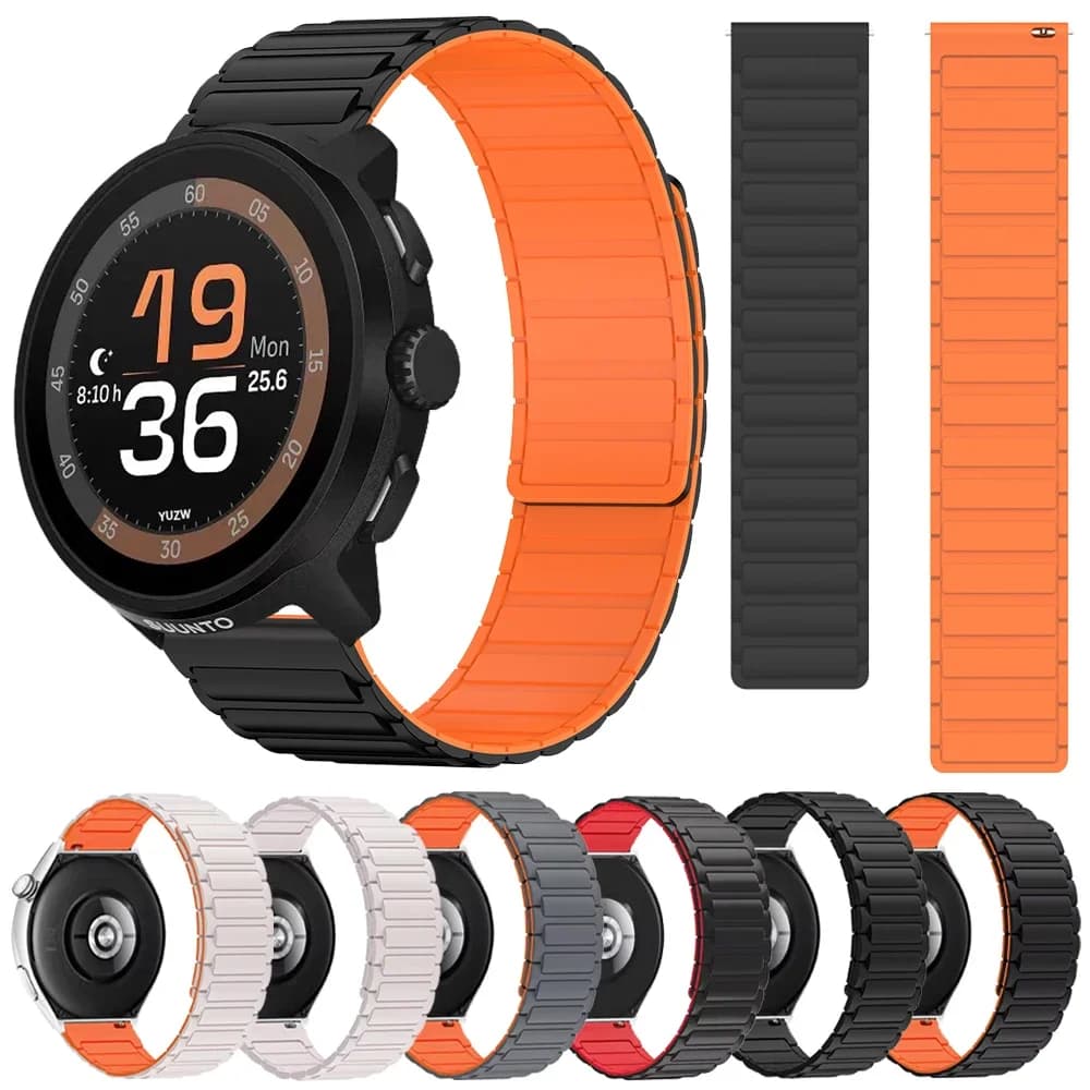 Silicone watch strap For SUUNTO RUN/RACE S/VERTICAL/OCEAN/9 5 PEAK PRO Magnetic Replacement bracelet For COROS PACE 3 22mm Bands
