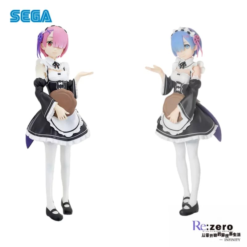 Disponibile Sega Original Re Zero - Inizia la vita in un altro mondo Ram Rem Action Figure Modello Doll Brand New Boxed Model Garage