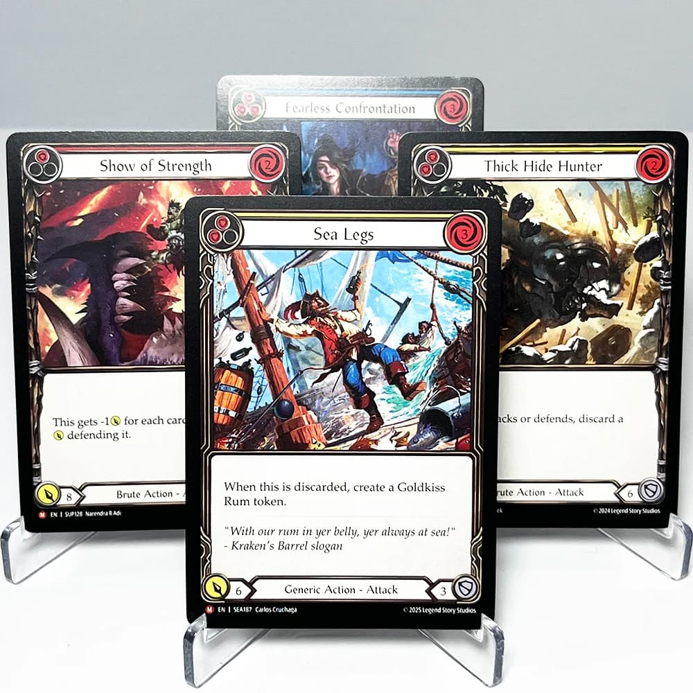 Carte PROXY FAB: Carta Regolare, PlowUnder Sea Legs, Seismic Eruption, Show of Strength, Snag Card Collection, Gioco di Carte TCG, Gioco da Tavolo