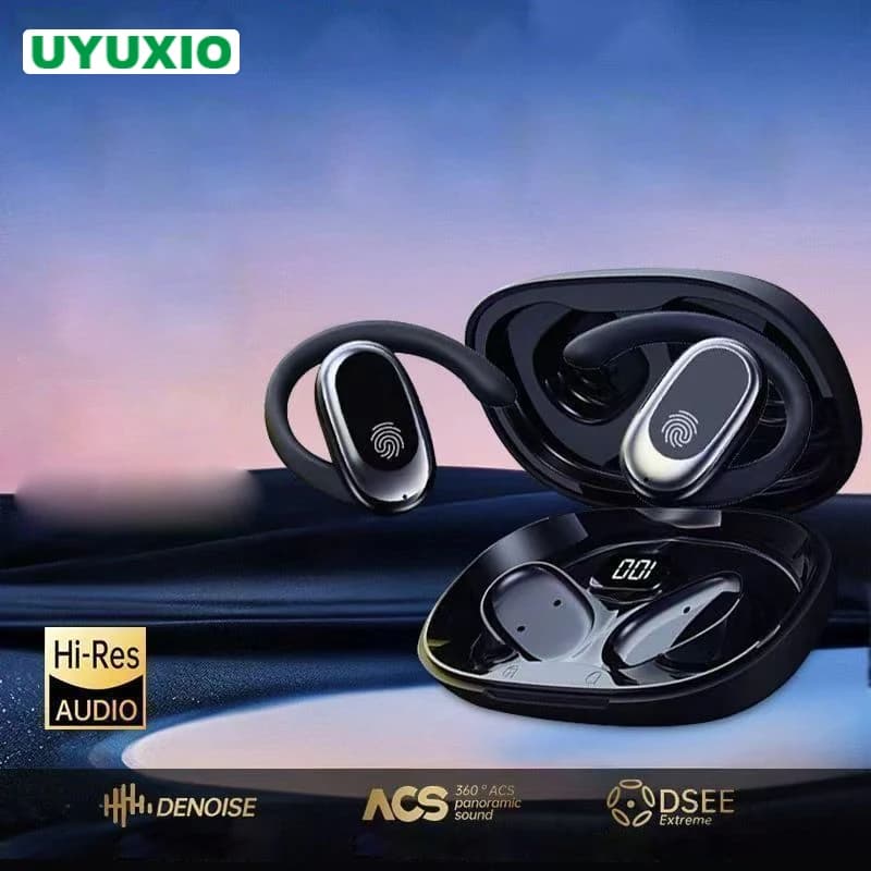 UYUXIO OWS AI Language Wireless headset Real time translation earphones with 144 languages online Open ear translator headphones