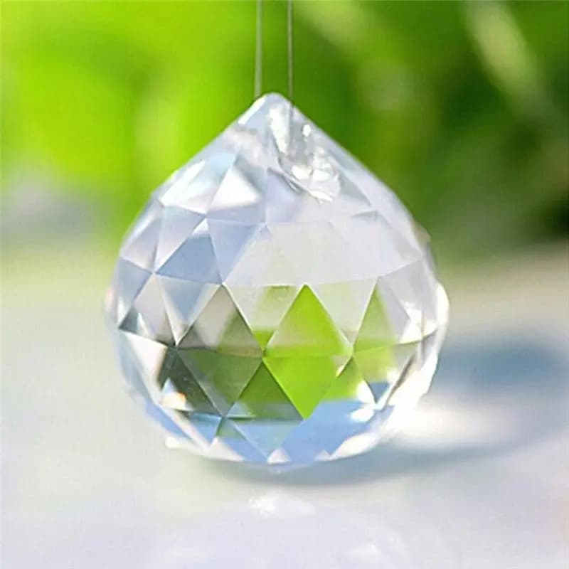 Trasparente 40mm vetro sfaccettato sfera di cristallo prisma lampadario parti di cristallo appeso ciondolo illuminazione palla Suncatcher matrimonio decorazioni per la casa