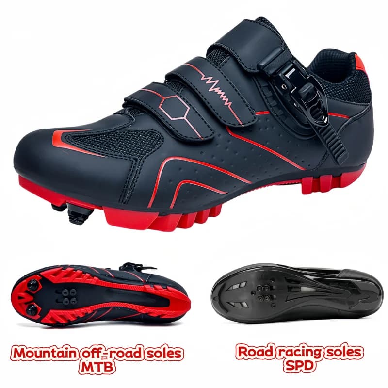 Scarpe da ciclismo su strada SPD, mountain bike fuoristrada, traspiranti, suola rigida, resistenti all'usura, adatte per gare su strada e per il ciclismo in montagna