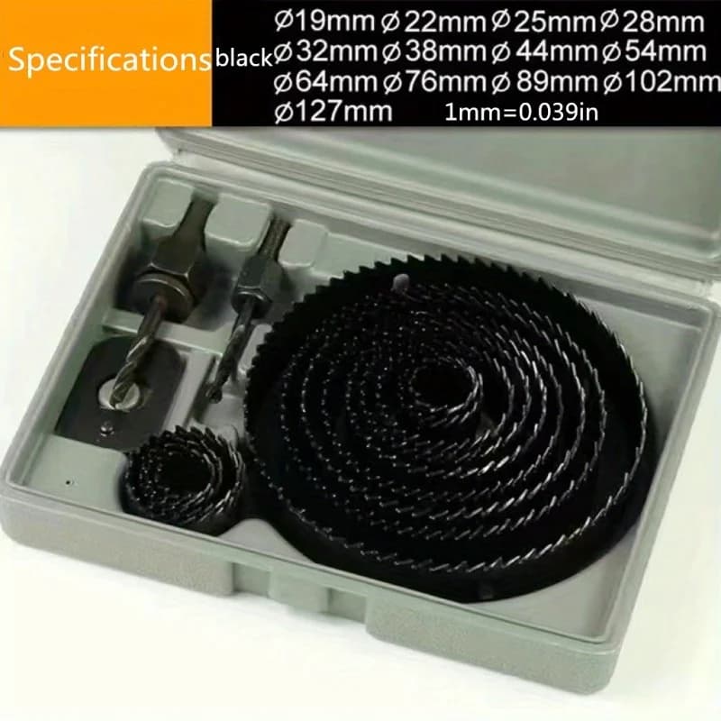 Plastic Box Cup Saw Open Cardboard Hole, Ceiling Eyelash Set (8 pieces/11 pieces/16 pieces) Max cutting depth 3 mm