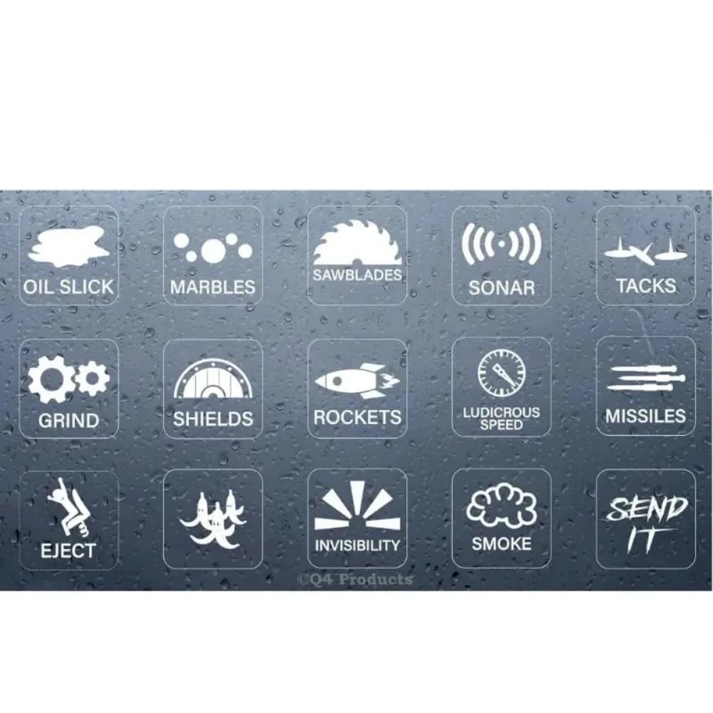 New For Novelty Stickers for Car or Truck Unused Buttons - Interior Dash Rocker Console Switch Decals