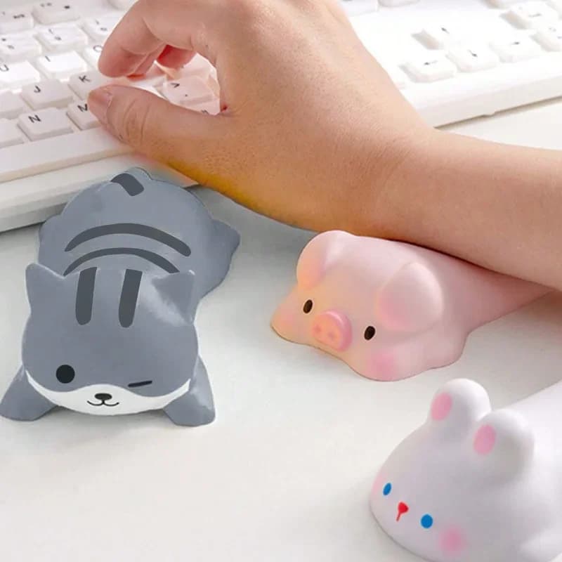 1 pz Simpatico poggiapolsi, supporto per mouse, tastiera, computer, gomito e braccio, per scrivania, Kawaii, forniture per ufficio, tappetino per mouse in PU