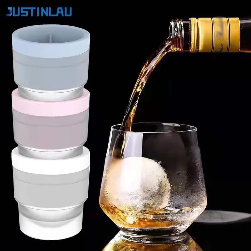 JUSTINLAU Stackable ice mould for food use, slow melting, for cocktails, whisky, drinks, bar tools for the house