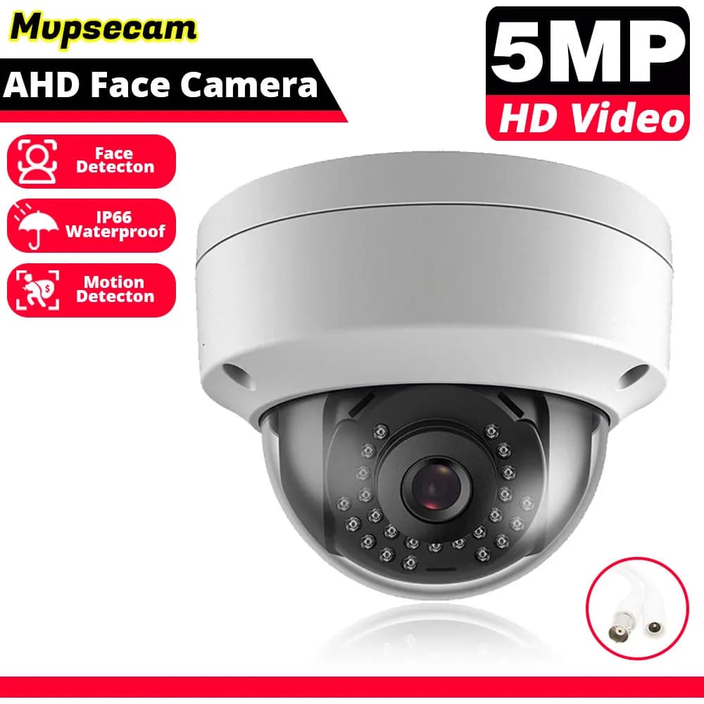 Telecamera di videosorveglianza CCTV analogica esterna da 5 MP Telecamera domestica HD AHD impermeabile esterna con telecamere per visione notturna con sensore di movimento