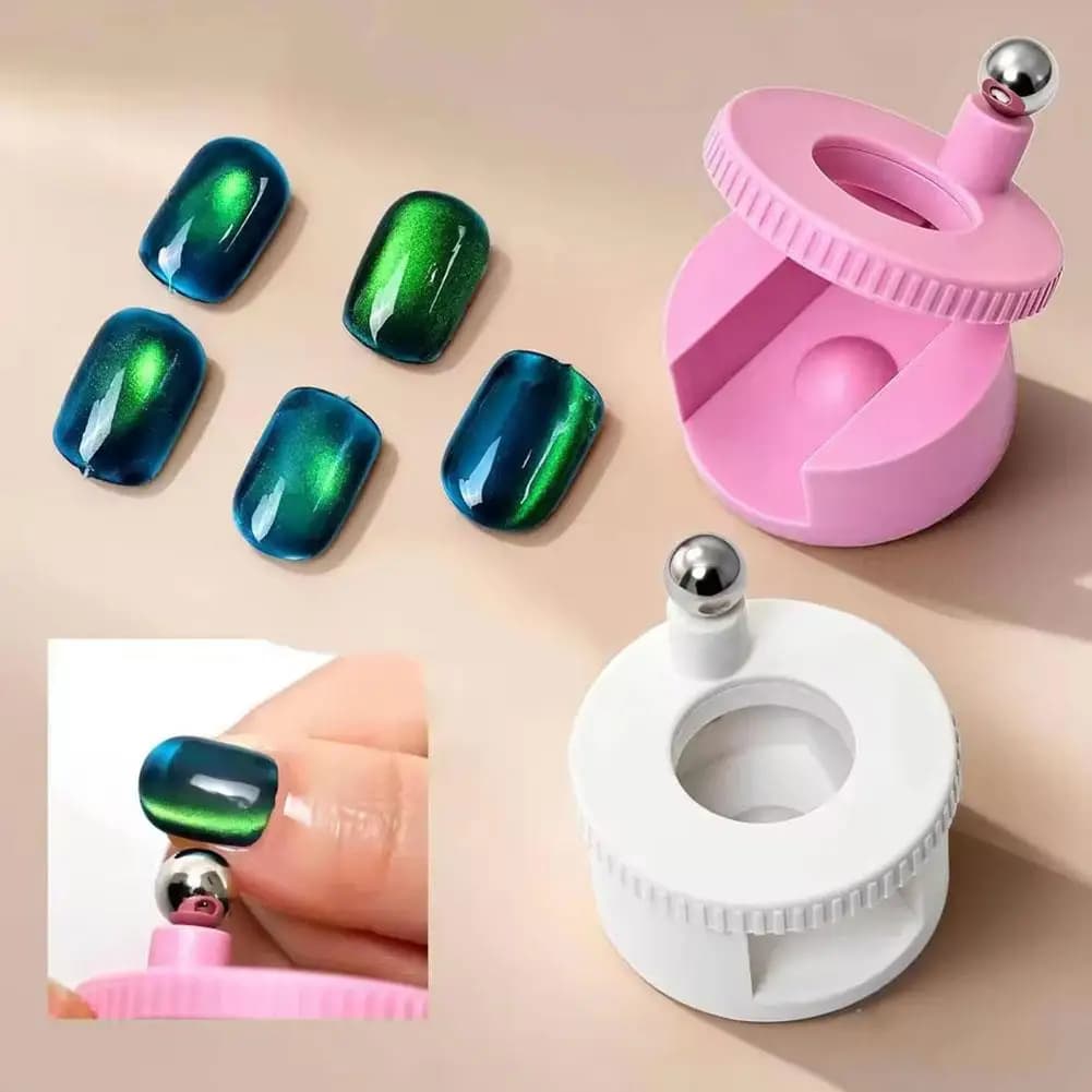 Dispositivo Automatico per Nail Art Effetto Occhio di Gatto, Penna Magnetica Potente per Gel Polish Effetto Occhio di Gatto Francese Largo, Strumento per Manicure con Gel UV