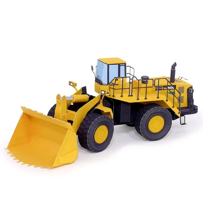 Wheel Loader Bulldozer Tractor Folding Handmade 3D Paper Model DIY Papercraft Art Teens Adult Origami Craft Toys ZX-087
