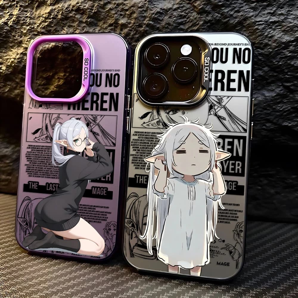 Cover Opaca Anti-Caduta Hot Comics Frieren per iPhone 17 17e 16e 16 15 14 13 12 11 mini ProMax X XR XSMAX 8 7 Air Plus