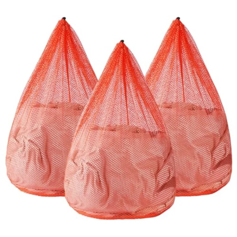 3Pcs Mesh Laundry Bags Washing Machine Mesh Wash Bags Jumbo for Delicates Clothes, Bed Linen, Toys with Drawstring Closure Stur