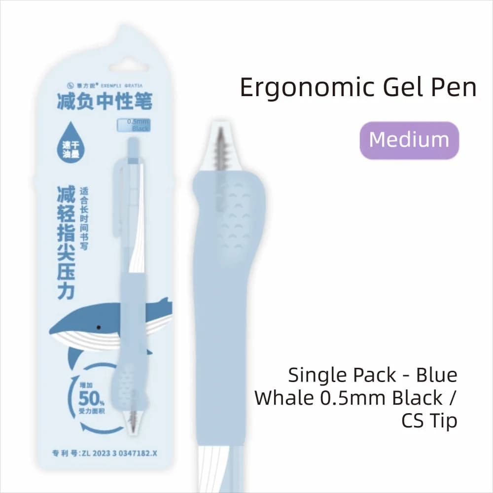 Penne ergonomiche per scrittura fluida, retrattili con impugnatura morbida, inchiostro gel nero 0,5 mm, asciugatura rapida, strumento per lo studio