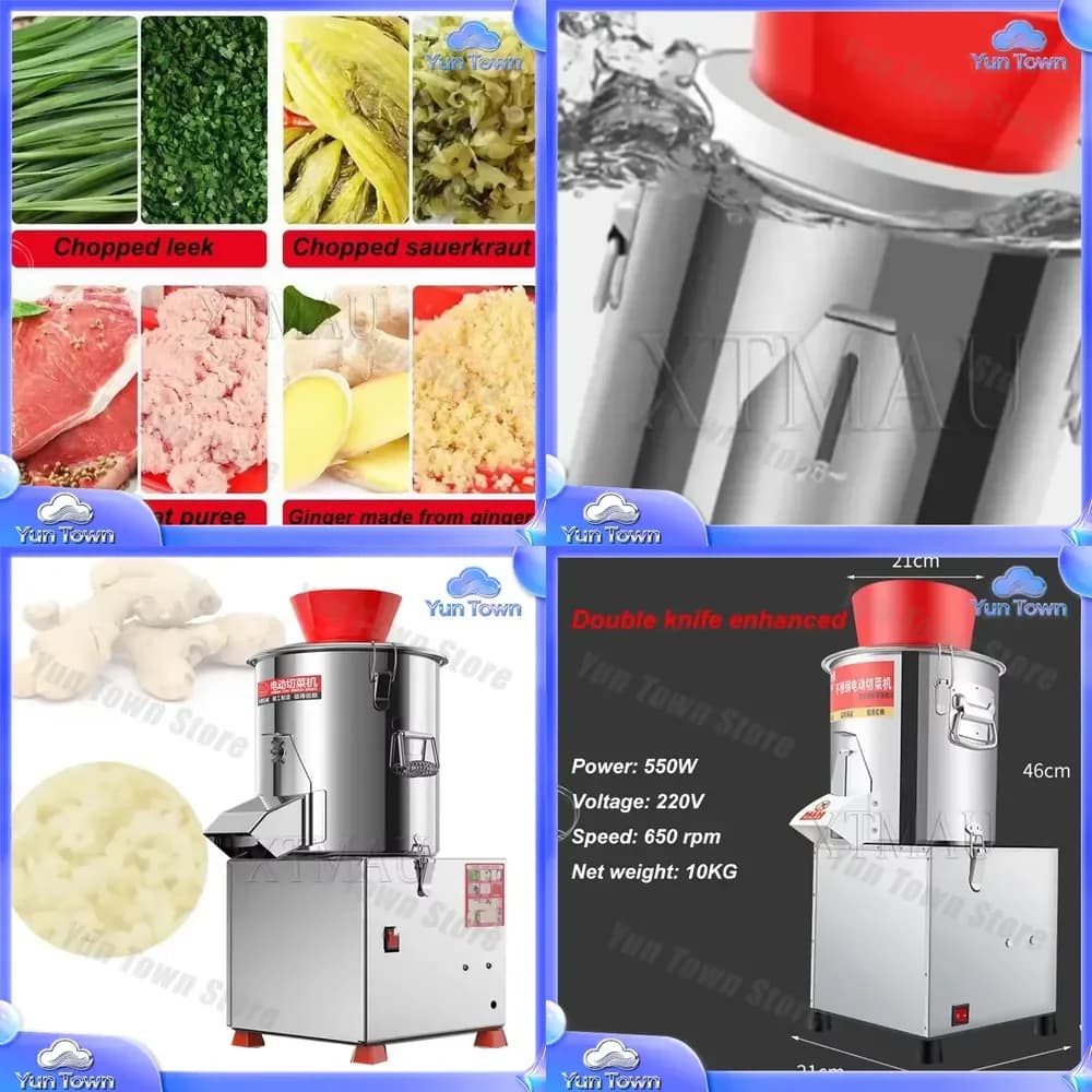 Multi-Function Electric Chopper for Dumpling Stuffing Blender Stainless Steel Food Processing Machine