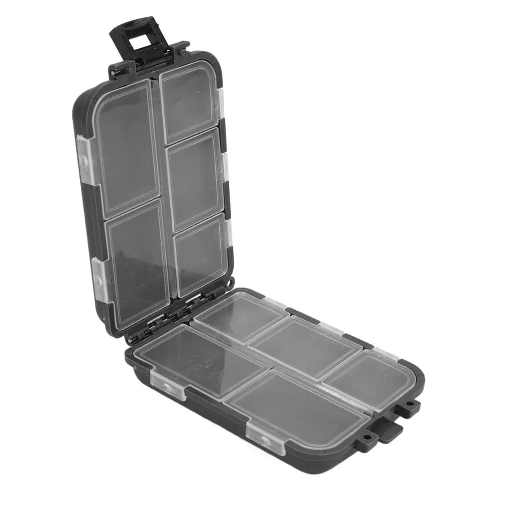 3PCS ABS Fishing Tackle Box Waterproof 10 Compartments Fishing Hook Case 9.5*6.5*3cm Hard Shell Fishing Lure Storage Box