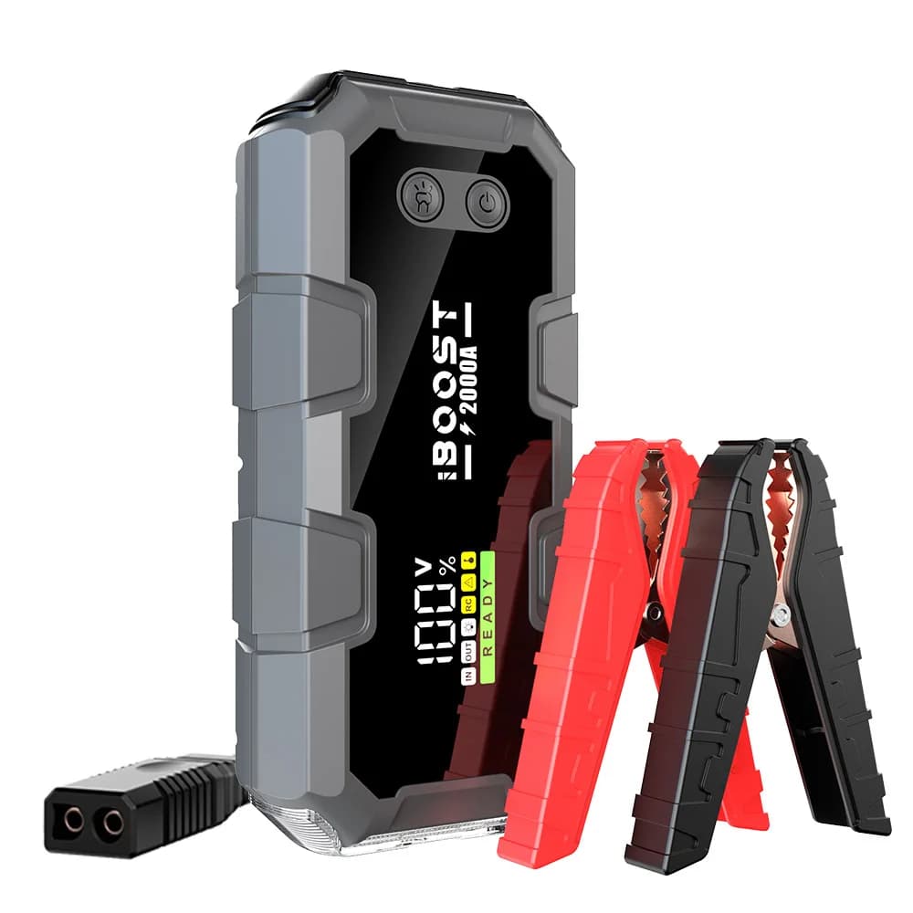 Kit Avviatore d'Emergenza Portatile per Auto 16000mAh 2000A con Uscite USB e Type-C Certificato CE/FCC