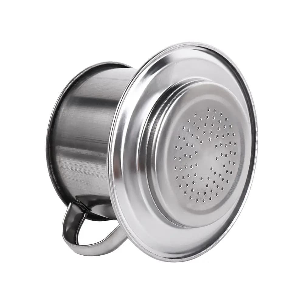 Stainless Steel Coffee Drip Filter Portable Durable Vietnamese Coffee Maker Silver Versatile Coffee Infuser Cup Camping