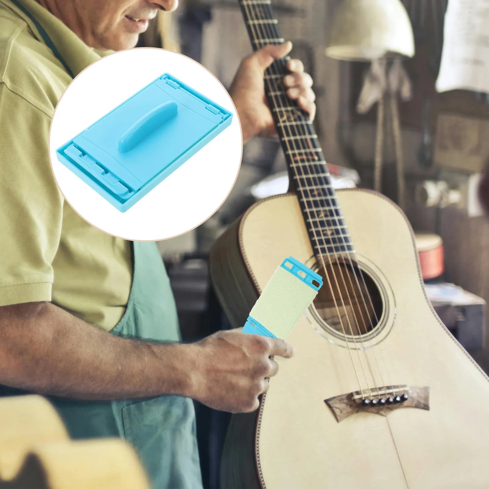 Guitar String Cleaner Fretboard Cloth Tool Easy Use for Guitar Bass Ukulele Violin String Maintenance and Cleaning Kit