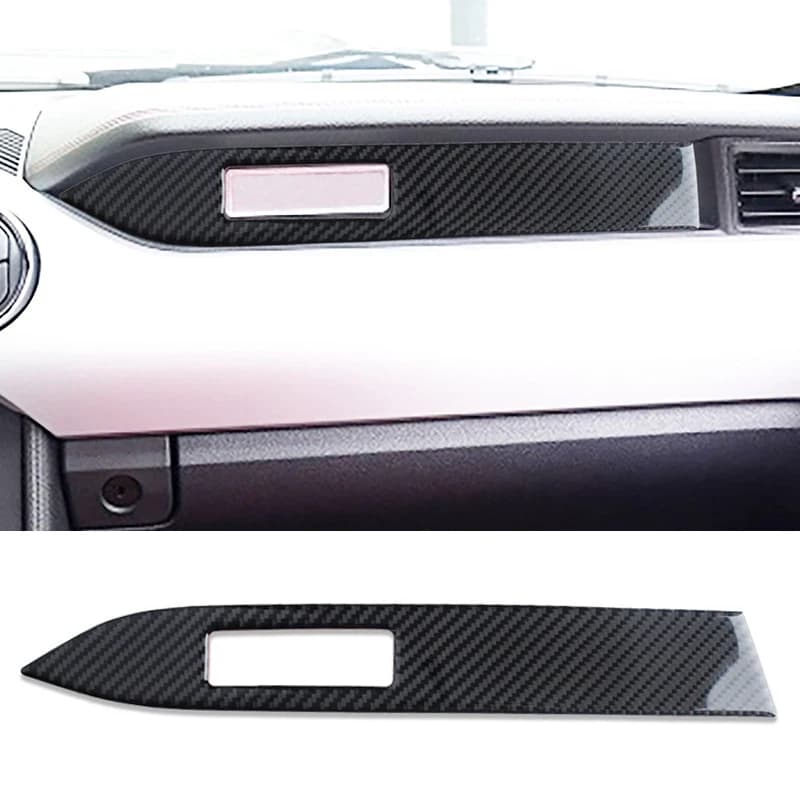 Accessori Auto per Ford Mustang 2015-2020, Striscia Decorativa in Fibra di Carbonio per Cruscotto, Adesivo Decorativo per Interni Auto