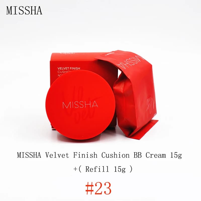MISSHA Cuscino con finitura in velluto SPF50+ PA+++ 15g Fondotinta illuminante impermeabile coreano Air CC Cream