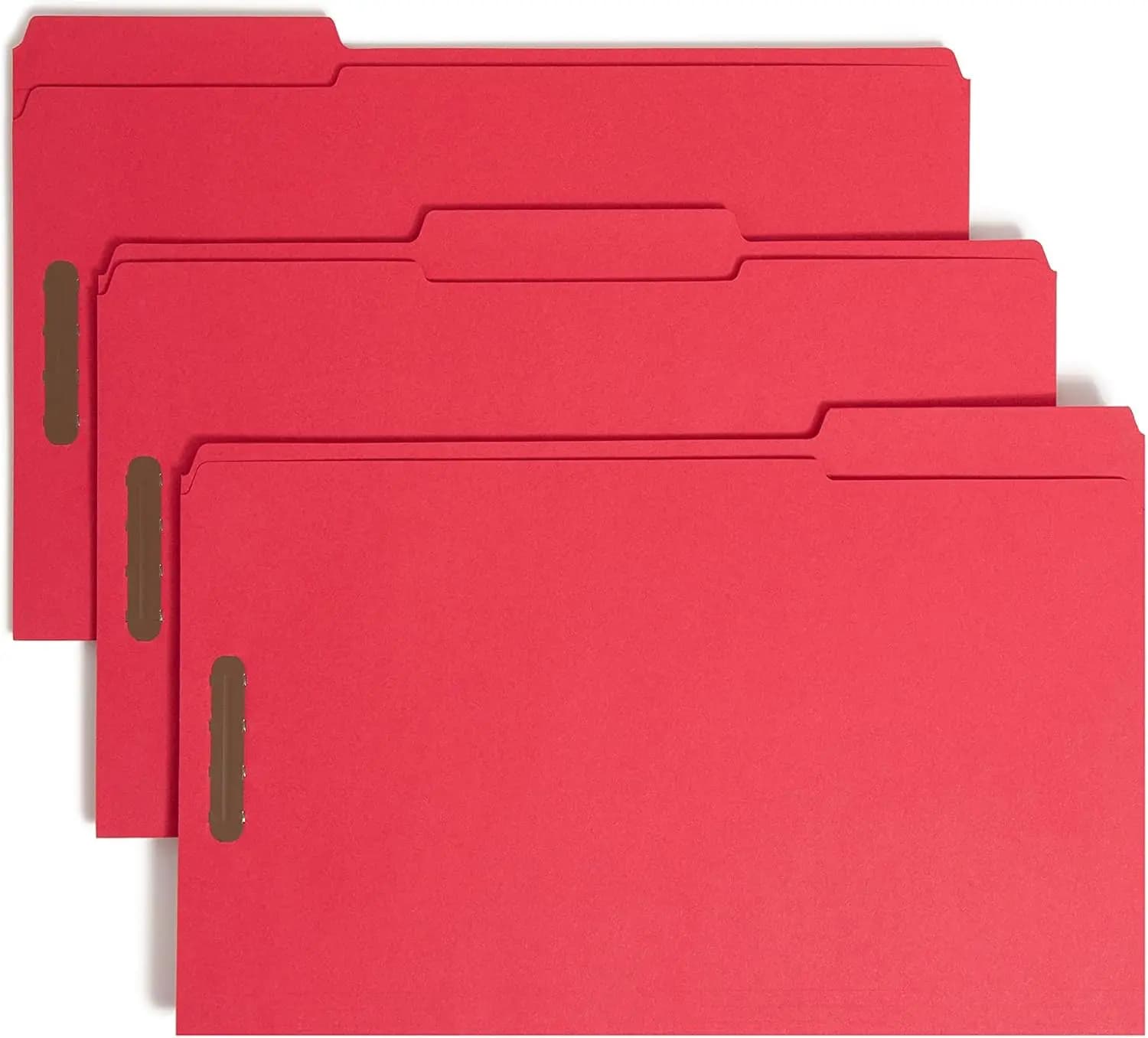 Cartella Portadocumenti Formato Legale con 2 Chiusure, Linguetta Rinforzata, Rossa, 50 Pezzi per Scatola - Carta Resistente