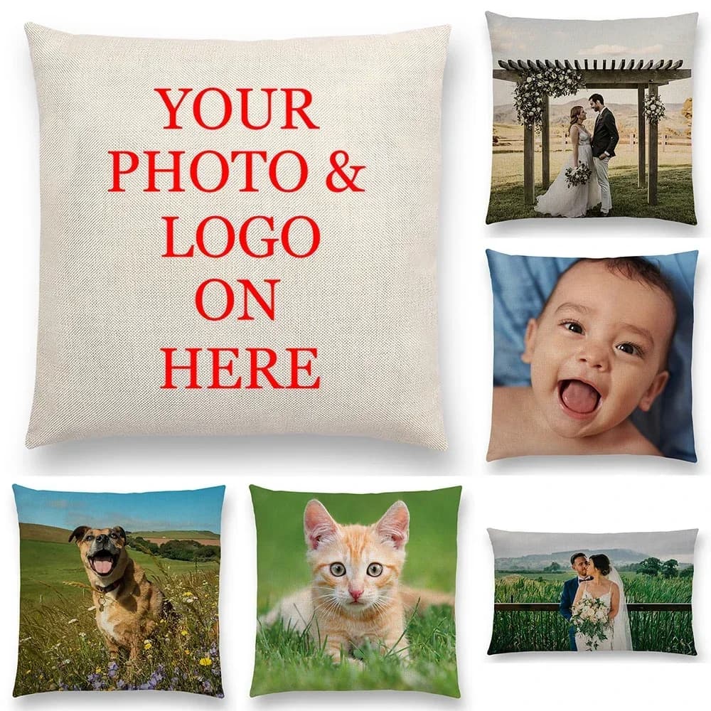 Custom Pillow Sheet Brand Federa for Cotton and Linen Cushion Custom Pillow Sheet with Print Logo DIY Federa for Soft Leather Sofa