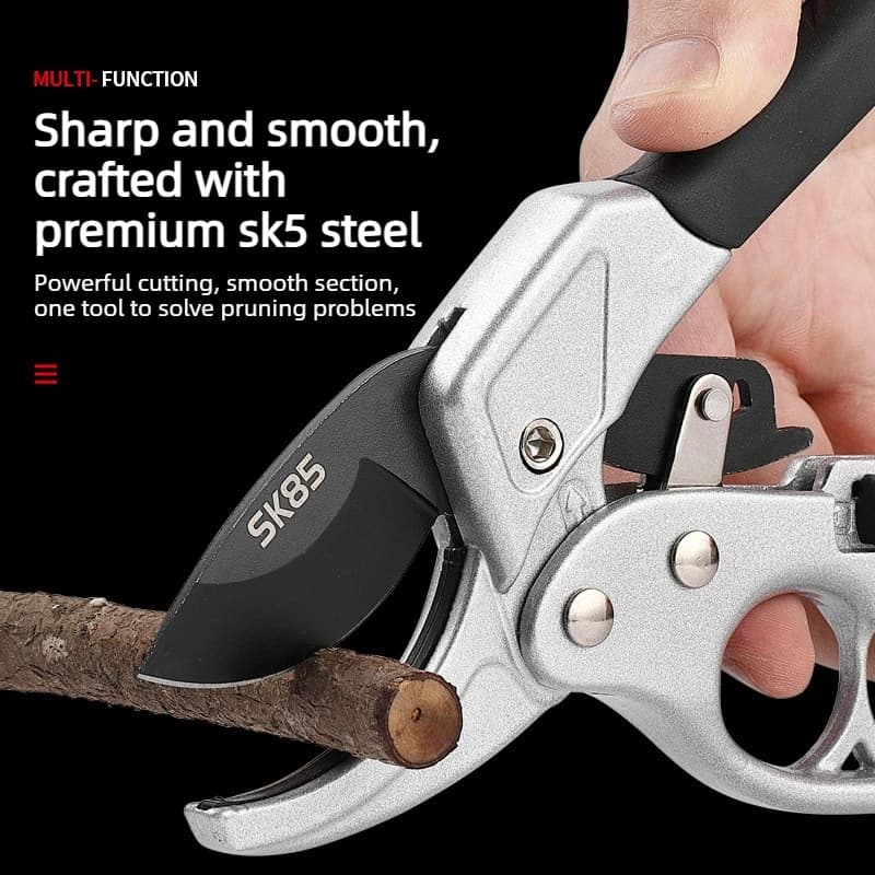 Professional Horticulture SK5 Stainless Steel Pruning Shears, Labor Saving Pulley Multi-Power Cutter for Tree Pruning & Grafting