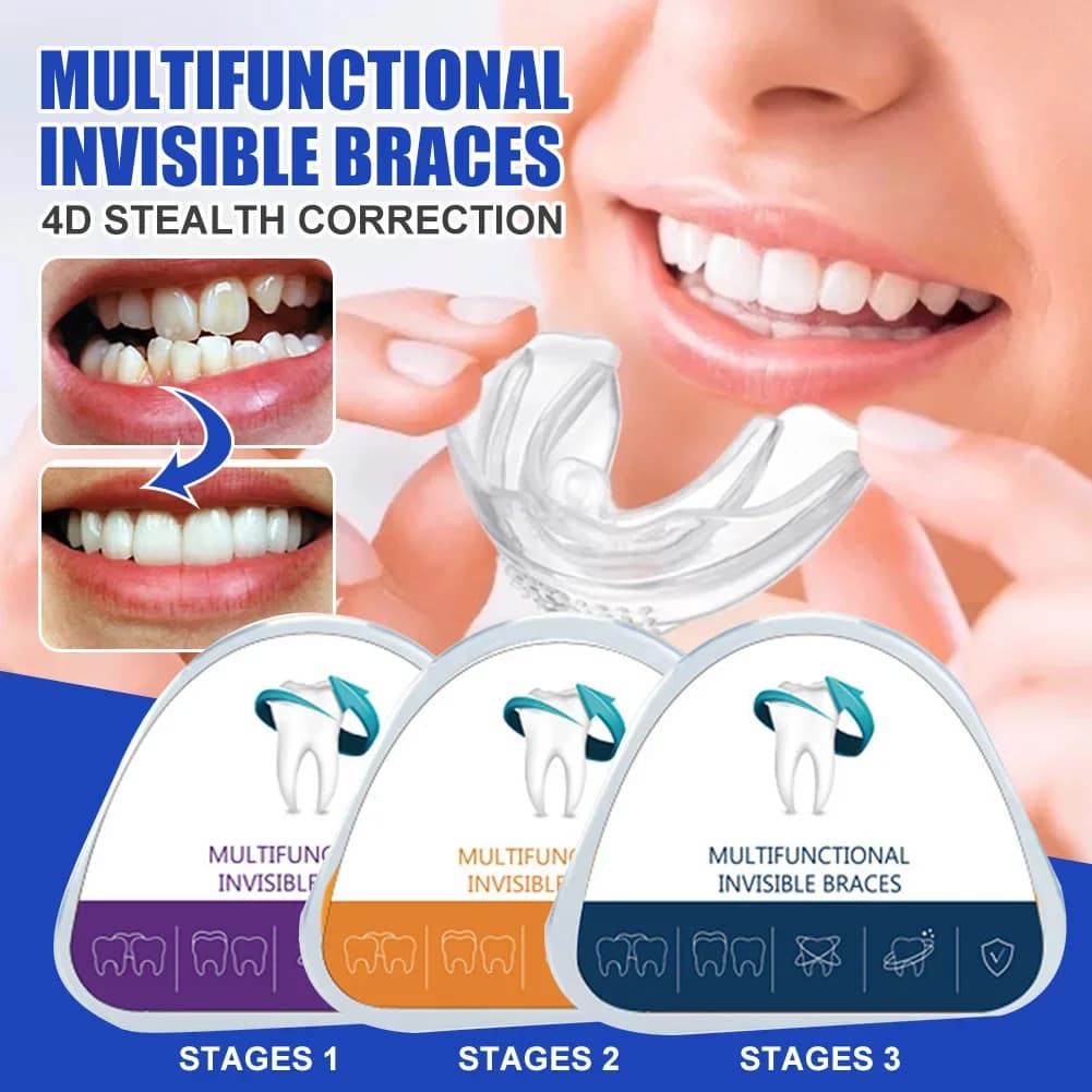 3 phases Dentale Ortodontico Denti Correttore Bretelle Fermo Dente Invisibile Raddrizzare Tools Sport Protection of teeth Bretelle Oral
