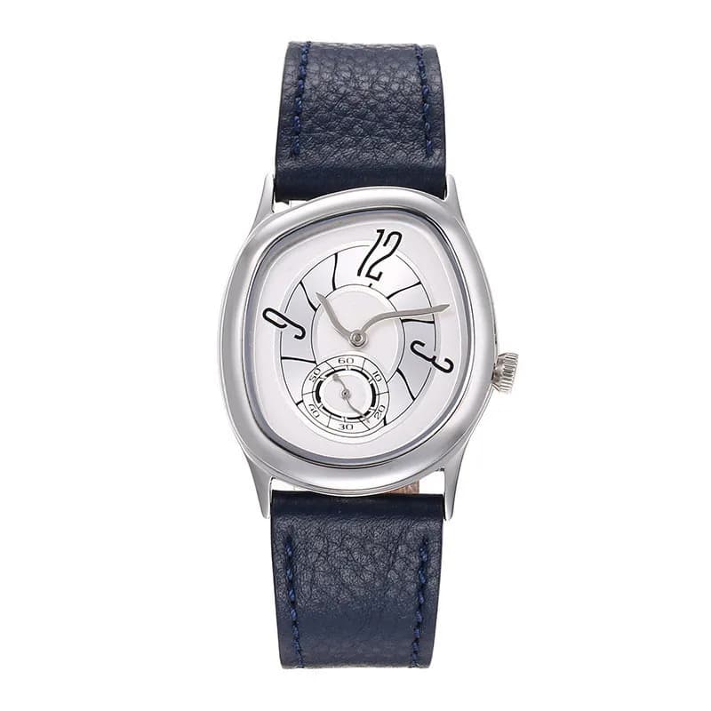 Original watch uniquely braided of new conception for woman and man, unisex watch, niche design, leather strap, quartz wristwatch