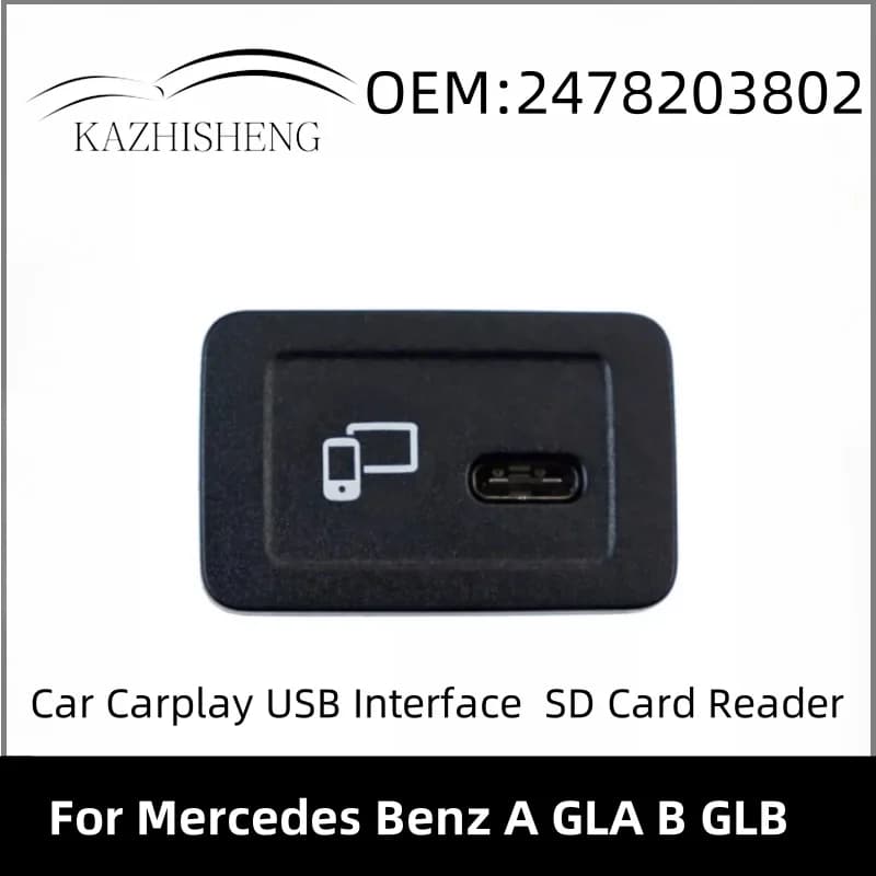2478203802 Carplay per auto Interfaccia USB Spina USB Lettore di schede SD per Mercedes Benz A GLA B GLB Parti di accessori
