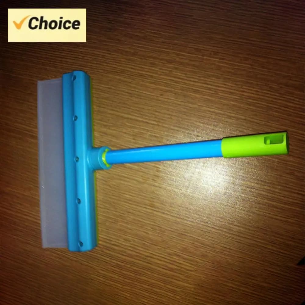 Lama per rimozione acqua T Bar Kit raschietto per finestre in silicone Resistente all'usura Raschietto pulito multifunzione per porta a specchio in vetro per doccia