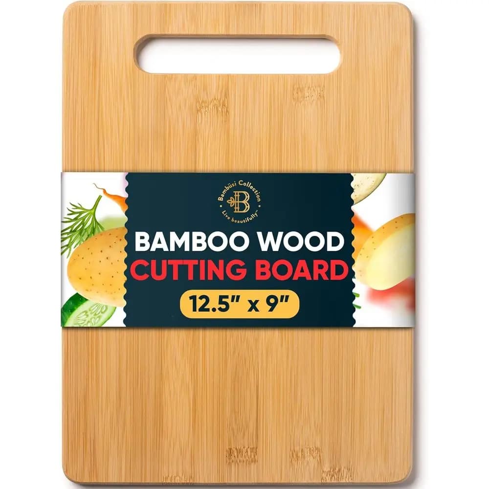 12.5 x 9 Wooden Chopping Board for Kitchen Prep, Cutting Meat and Vegetables