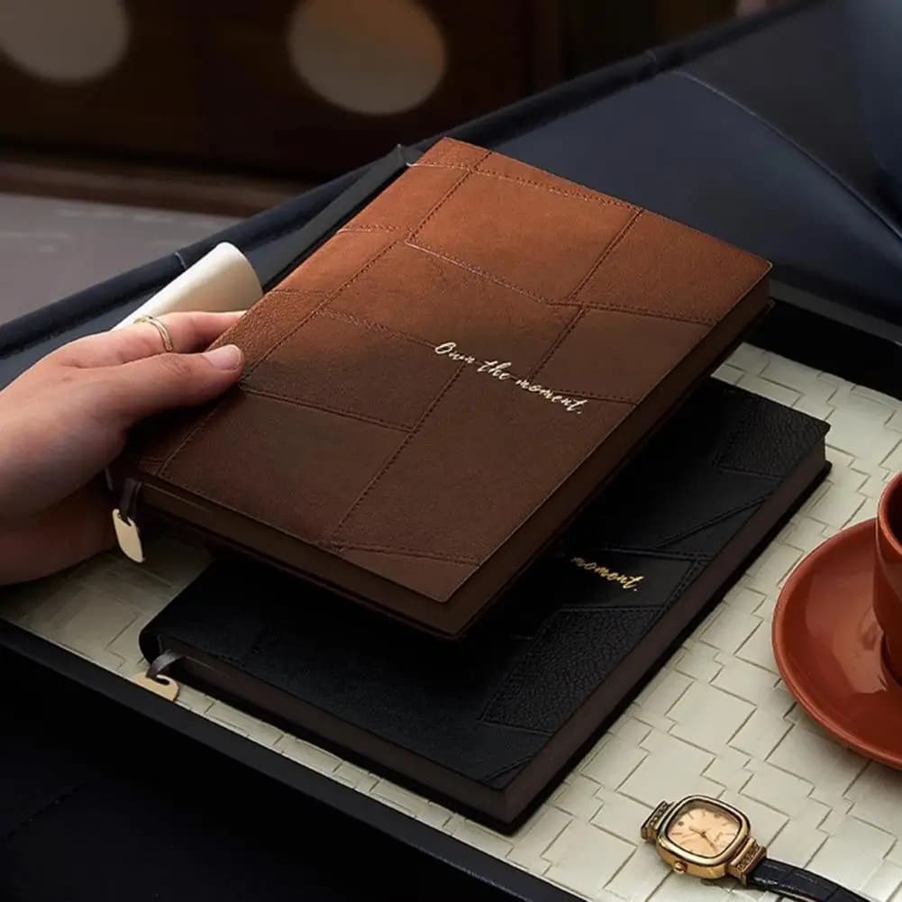 Faux Leather Book Skin Feeling Fashion Notepad Diary Learning Notebook Business Office Notebooks And Journals Note Book