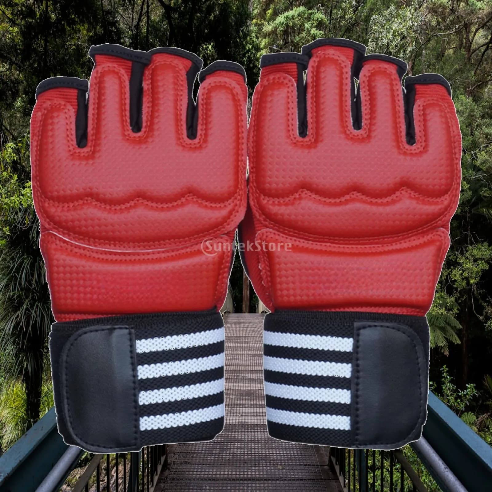 Guanti da Allenamento Boxe in Robusta Pelle PU con Palmo Aperto, Guanti Sportivi Regalo per Kickboxing, Muay Thai e MMA