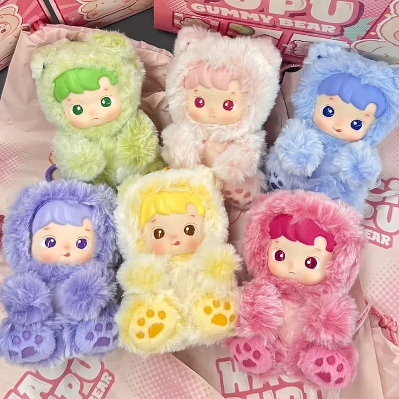 POP MART HACIPUPU Gummy Bear Series - Ciondolo in vinile e peluche, Blind Box originale, Mystery Box, Guess Bag, Giocattoli, Bambola, Statuetta Anime, Regalo