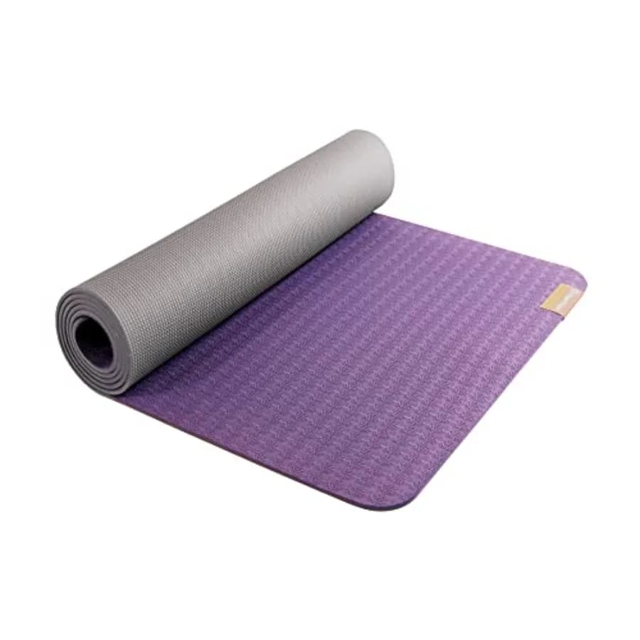 Tappetino Yoga Earth Elements 5 mm - Texture Antiscivolo, Reversibile, Ammortizzato, Materiale Biodegradabile Non Tossico, Leggero