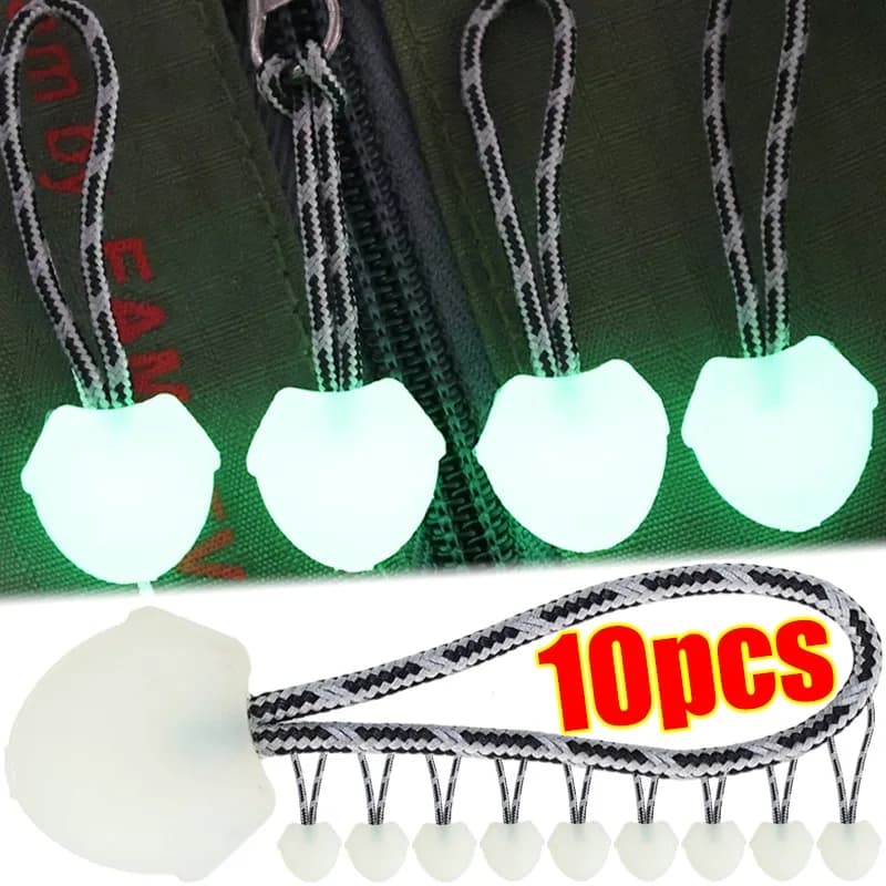 Lightweight zippered zipper, for backpack, tent, jacket, camping, hiking, survival, night safety tab