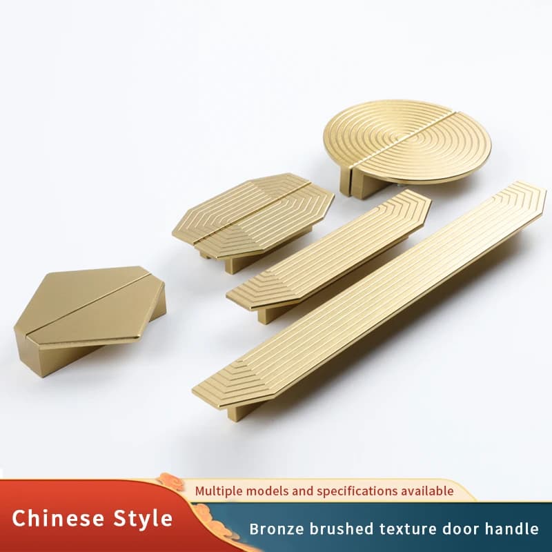 Maniglie per mobili in ottone BaiNong, maniglie per cassetti dorate, maniglie per porte dell'armadio, nuove maniglie per cassetti cinesi semicircolari francesi