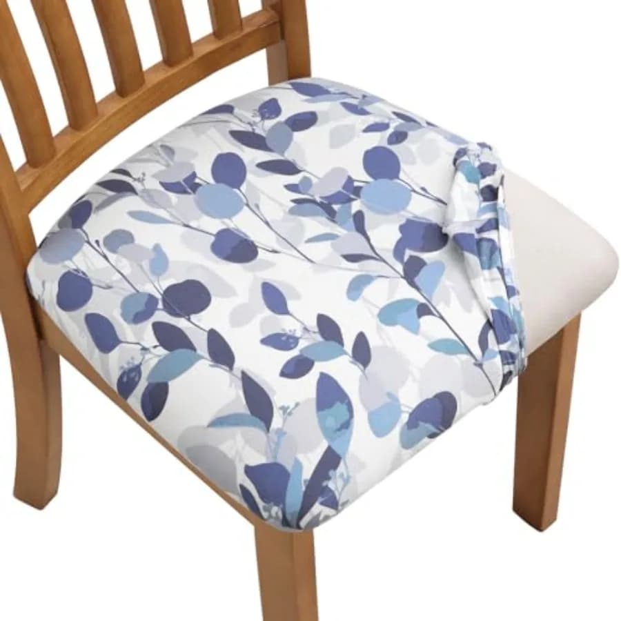 Stretch Seat Cushion Covers 4 PCS, Washable Chair Seat Slipcover Chair Cover Dining Room for Hotel, Ceremony, Banquet Wedding P