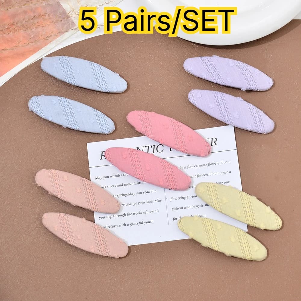 Set di 5 Paia di Graziose Mollette per Capelli a Forma di Fiore Fatte a Mano, Accessori per Capelli, Fermagli Floreali per Ragazze, Regalo all'Ingrosso