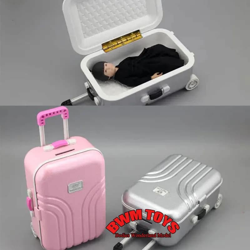 1/6 Scale Soldier Dollhouse Scene Accessories Business Mini Travel Luggage Suitcase For 12inch Action Figure Doll