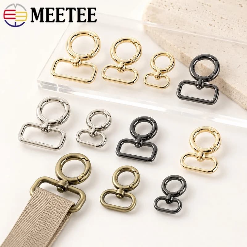 10/20Pcs 20-38mm Metal Spring Ring Buckle Keychain Swivel Lobster Clasp Carabiner Bag Strap Clip DIY Accessory Purse Hardware